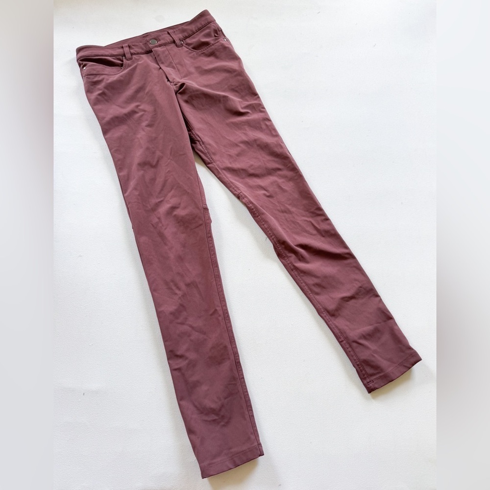 Lululemon Pants Mens 30x32 Brown/Maroon ABC Slim Fit Utility Pants 010-A - Picture 3 of 7